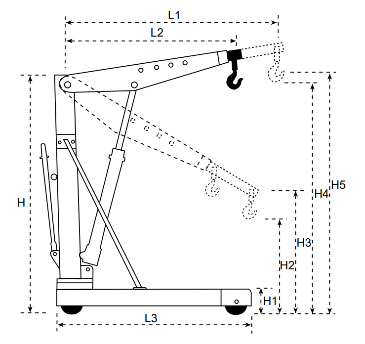 Traglastdiagramm Werkstattkran 01